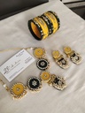 Wedding bells Choker set with earings  Also available Thread Bangles Totally customer choice