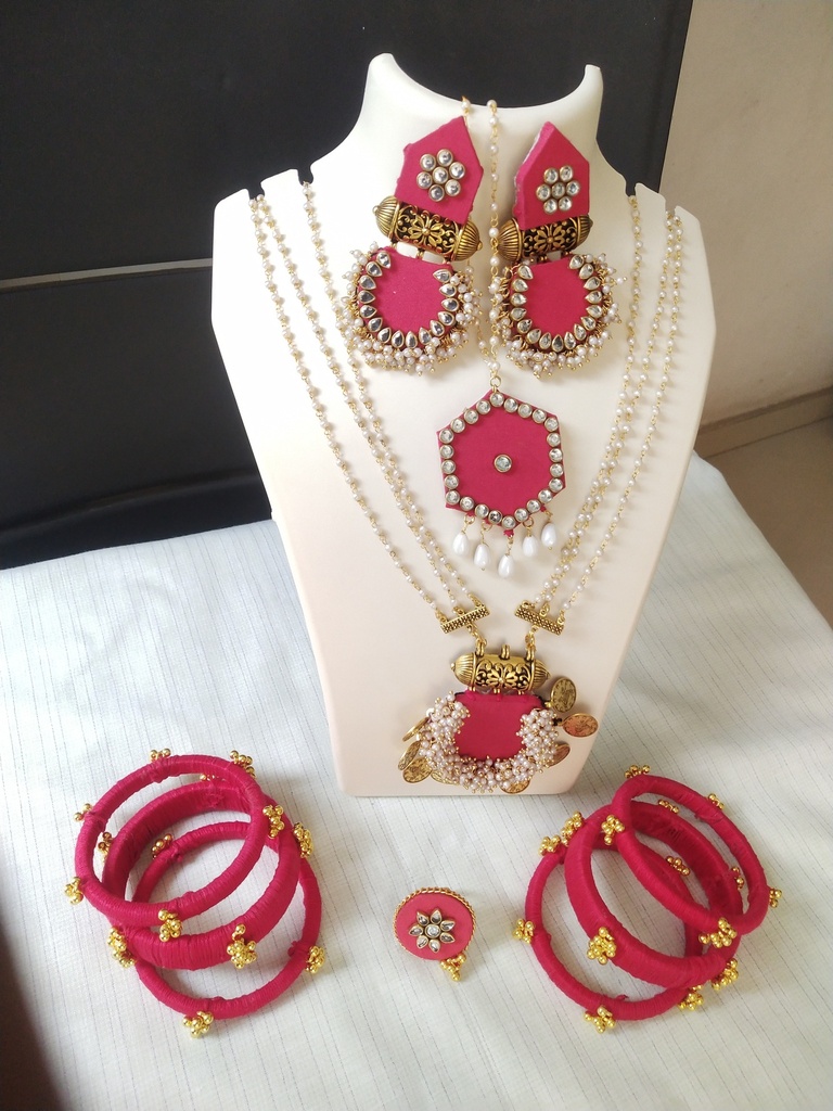 Longset with earings & Bangles, Also available full combo Totally customer choice