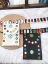Mirror work waist belt with attached mobile pocket