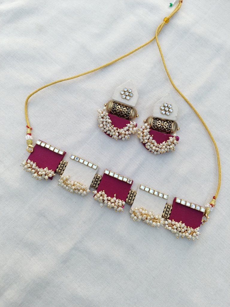 Wedding bells Choker set with earings 