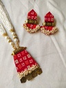 Traditional Jewelry in Badhni Pattern Nacklace - Earring