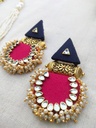  Pink Bandhej Fabric Customised Handmade Banjara Necklace