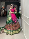 Gaji Silk Lagadi patta Lehenga