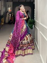  Gaji Silk Lagadi patta Lehenga