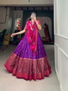 Tussar Silk  Foil Work Lehenga