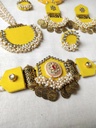 Golden Jewelry Set For Haldi, Mehendi, Wedding Function Perfect Gift For Her Wedding Handmade Jewelry Set