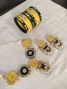 Wedding bells Choker set with earings  Also available Thread Bangles Totally customer choice