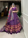 Bandhej Patola Lehenga Choli(Purple) 