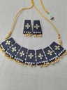 Handmade Fabric Choker\Neclace with Earrings