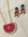 Pink Round Beautiful handmade necklace