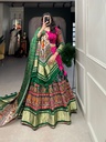  Gaji Silk Lagadi patta Lehenga