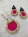 Pink Bandhej Fabric Customised Handmade Banjara Necklace