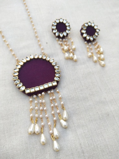 Beautiful handmade Fabric necklace